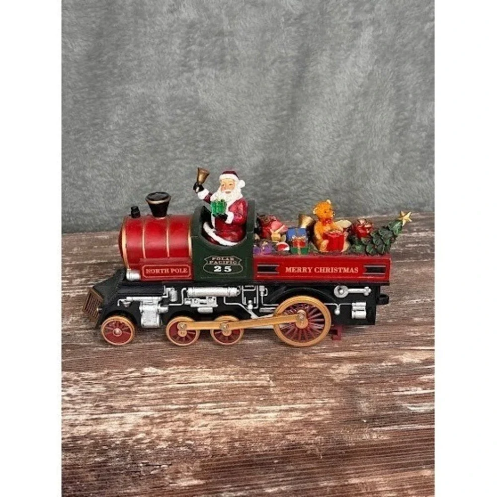 Roman Inc. Musical Christmas‎ Train Santa Teddy Bear Gifts Tree